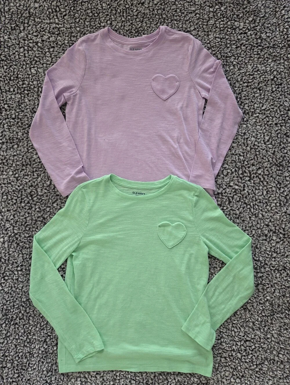 Old Navy Long Sleeve Tops Hoodie Tees Purple Grern Bundle Girls Size 10/12